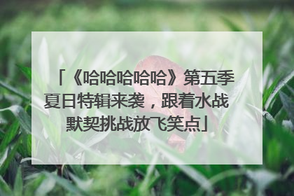《哈哈哈哈哈》第五季夏日特辑来袭，跟着水战默契挑战放飞笑点