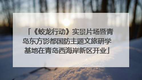 《蛟龙行动》实景片场暨青岛东方影都国防主题文旅研学基地在青岛西海岸新区开业