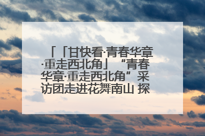 「甘快看·青春华章·重走西北角」“青春华章·重走西北角”采访团走进花舞南山 探寻天水乡村振兴之路