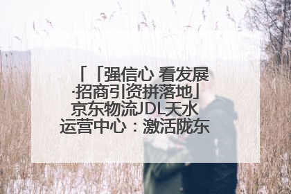 「强信心 看发展·招商引资拼落地」京东物流JDL天水运营中心：激活陇东南区域经济新引擎