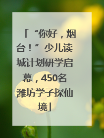 “你好，烟台！”少儿读城计划研学启幕，450名潍坊学子探仙境