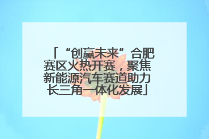 “创赢未来”合肥赛区火热开赛，聚焦新能源汽车赛道助力长三角一体化发展