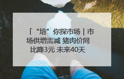 “培”你探市场｜市场供增需减 猪肉价同比降3元 未来40天便宜猪肉敞开吃
