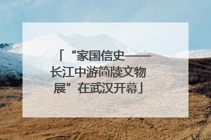 “家国信史——长江中游简牍文物展”在武汉开幕