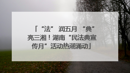 “法” 润五月 “典” 亮三湘！湖南“民法典宣传月”活动热潮涌动