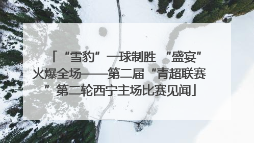 “雪豹”一球制胜 “盛宴”火爆全场——第二届“青超联赛”第二轮西宁主场比赛见闻