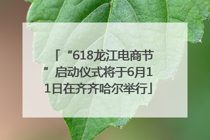 “618龙江电商节”启动仪式将于6月11日在齐齐哈尔举行