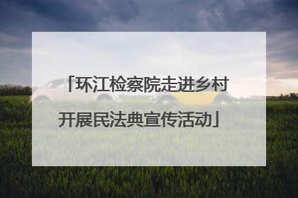 环江检察院走进乡村开展民法典宣传活动