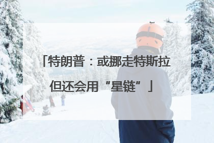 特朗普：或挪走特斯拉 但还会用“星链”