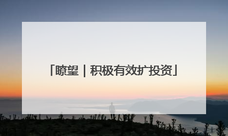 瞭望｜积极有效扩投资
