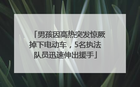 男孩因高热突发惊厥掉下电动车，5名执法队员迅速伸出援手
