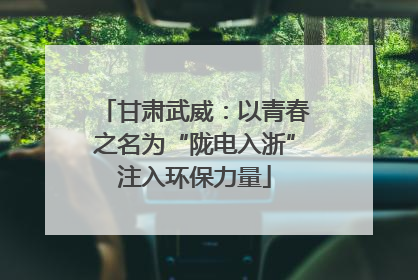 甘肃武威：以青春之名为“陇电入浙”注入环保力量