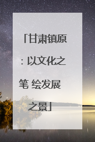 甘肃镇原：以文化之笔 绘发展之景
