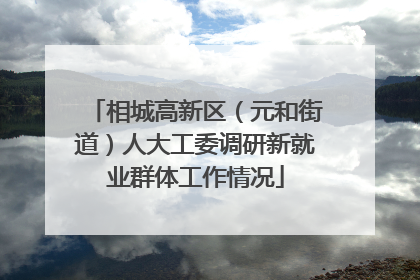 相城高新区（元和街道）人大工委调研新就业群体工作情况