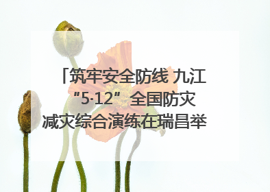 筑牢安全防线 九江“5·12”全国防灾减灾综合演练在瑞昌举行（组图｜视频）