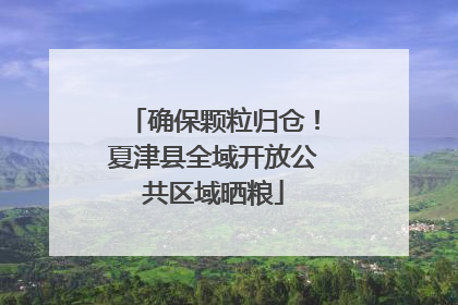确保颗粒归仓！夏津县全域开放公共区域晒粮