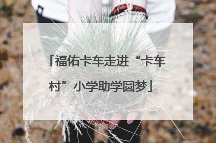 福佑卡车走进“卡车村”小学助学圆梦