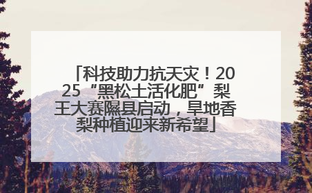 科技助力抗天灾！2025“黑松土活化肥”梨王大赛隰县启动，旱地香梨种植迎来新希望