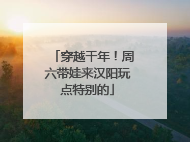 穿越千年！周六带娃来汉阳玩点特别的