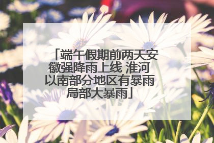 端午假期前两天安徽强降雨上线 淮河以南部分地区有暴雨局部大暴雨