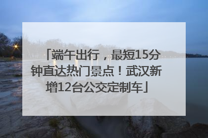 端午出行，最短15分钟直达热门景点！武汉新增12台公交定制车