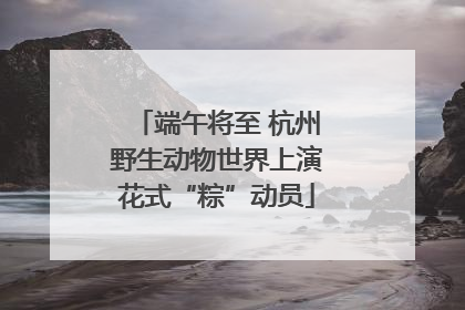 端午将至 杭州野生动物世界上演花式“粽”动员