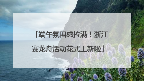 端午氛围感拉满！浙江赛龙舟活动花式上新啦