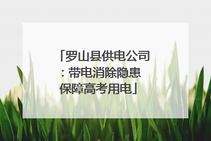 罗山县供电公司：带电消除隐患 保障高考用电