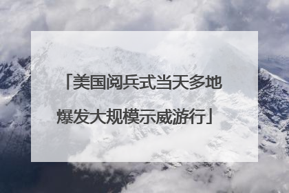 美国阅兵式当天多地爆发大规模示威游行