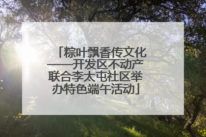 粽叶飘香传文化——开发区不动产联合李太屯社区举办特色端午活动