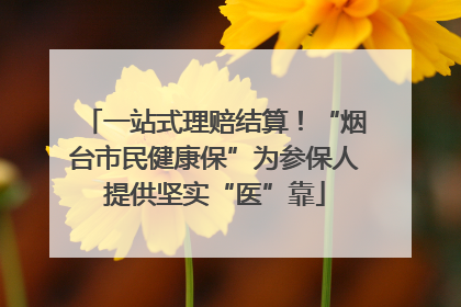 一站式理赔结算！“烟台市民健康保”为参保人提供坚实“医”靠