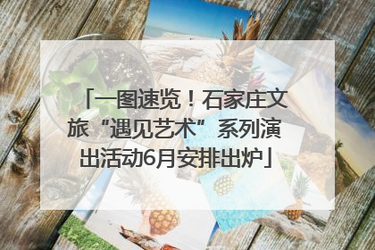 一图速览！石家庄文旅“遇见艺术”系列演出活动6月安排出炉