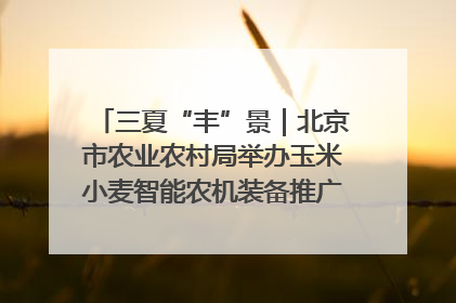 三夏“丰”景｜北京市农业农村局举办玉米小麦智能农机装备推广“田间日”活动