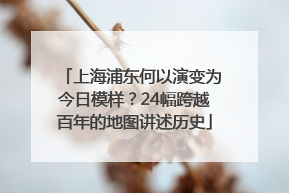 上海浦东何以演变为今日模样？24幅跨越百年的地图讲述历史
