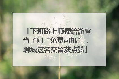 下班路上顺便给游客当了回“免费司机”，聊城这名交警获点赞