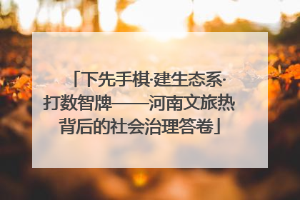 下先手棋·建生态系·打数智牌——河南文旅热背后的社会治理答卷