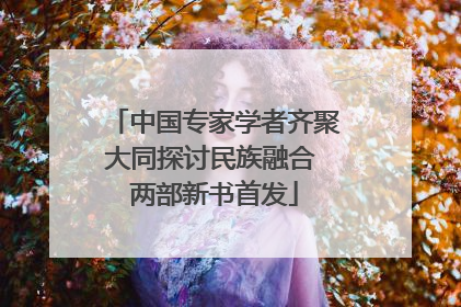中国专家学者齐聚大同探讨民族融合 两部新书首发