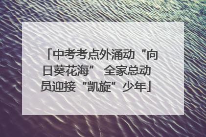 中考考点外涌动“向日葵花海” 全家总动员迎接“凯旋”少年