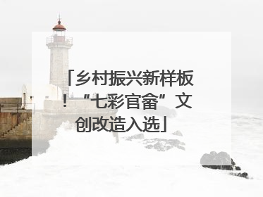 乡村振兴新样板！“七彩官畲”文创改造入选