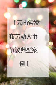 云南省发布劳动人事争议典型案例