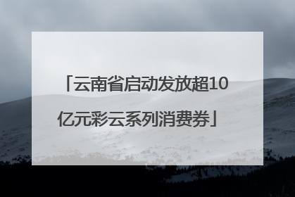 云南省启动发放超10亿元彩云系列消费券