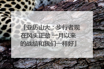 亚历山大：步行者现在风头正劲 一月以来的战绩和我们一样好