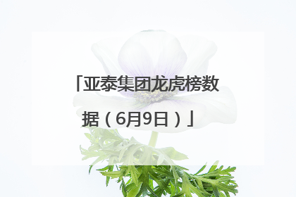 亚泰集团龙虎榜数据（6月9日）