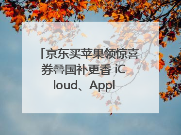 京东买苹果领惊喜券叠国补更香 iCloud、AppleCare+服务限时低至85折