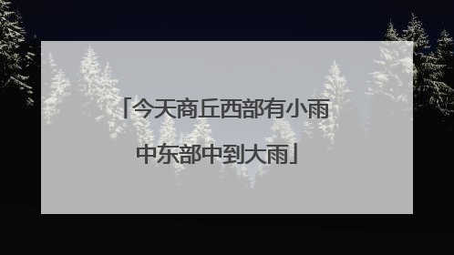 今天商丘西部有小雨 中东部中到大雨