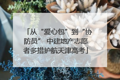 从“爱心包”到“协防员” 中建地产志愿者多措护航天津高考