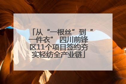 从“一根丝”到“一件衣” 四川前锋区11个项目签约夯实轻纺全产业链