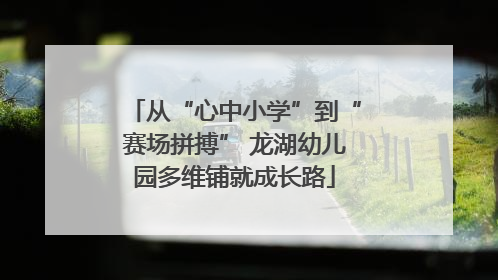 从“心中小学”到“赛场拼搏” 龙湖幼儿园多维铺就成长路