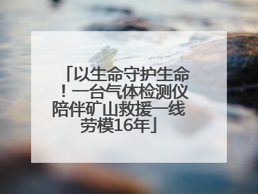 以生命守护生命！一台气体检测仪陪伴矿山救援一线劳模16年