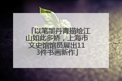 以笔墨丹青描绘江山如此多娇，上海市文史馆馆员展出113件书画新作